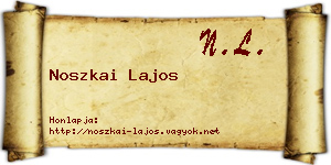 Noszkai Lajos névjegykártya